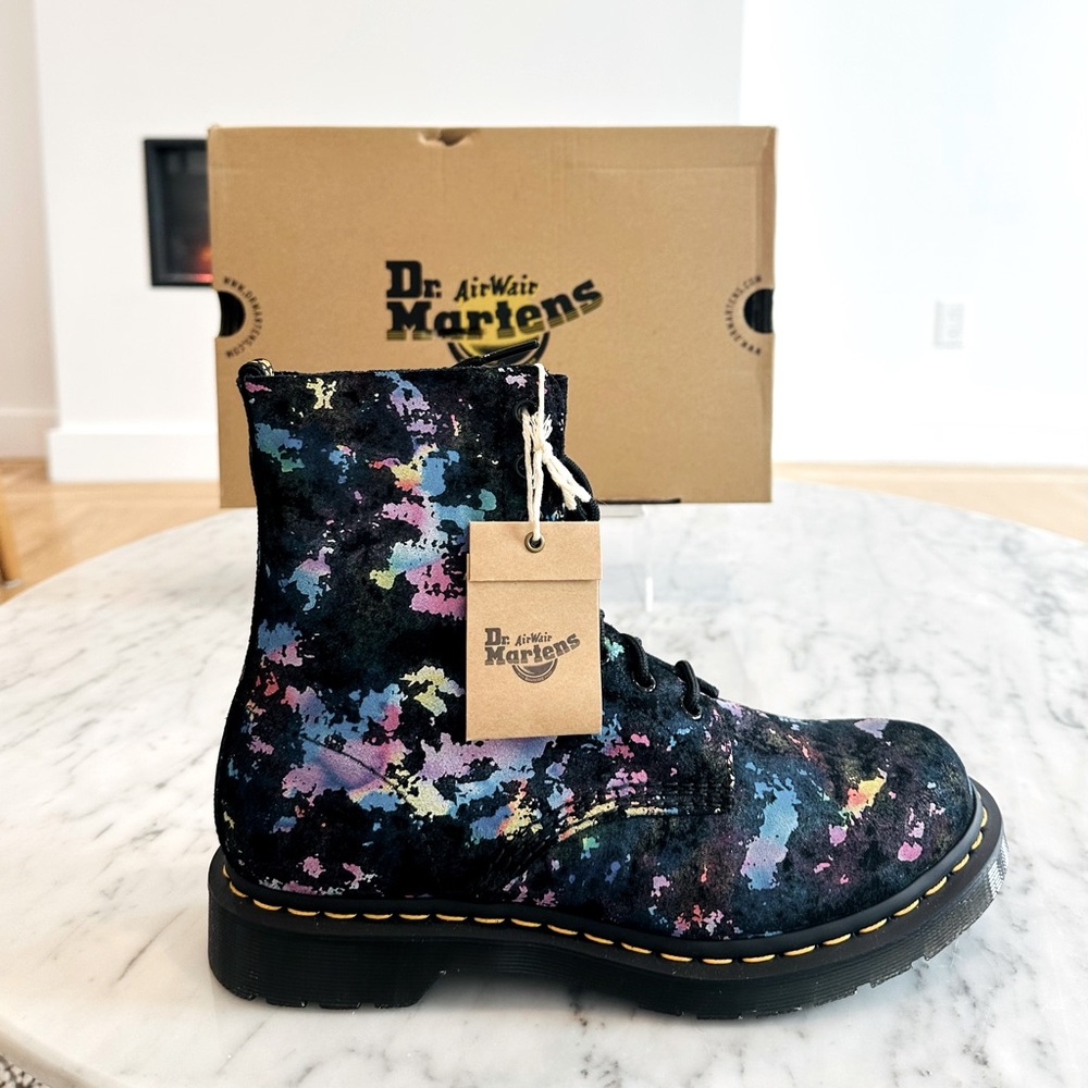 Dr. Martens 1460 PASCAL CONFETTI SUEDE LACE UP BOOTS